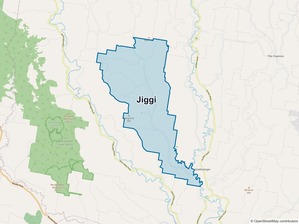 Map of Jiggi, NSW, Australia