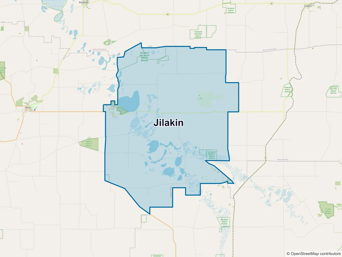 Map of Jilakin, WA, Australia