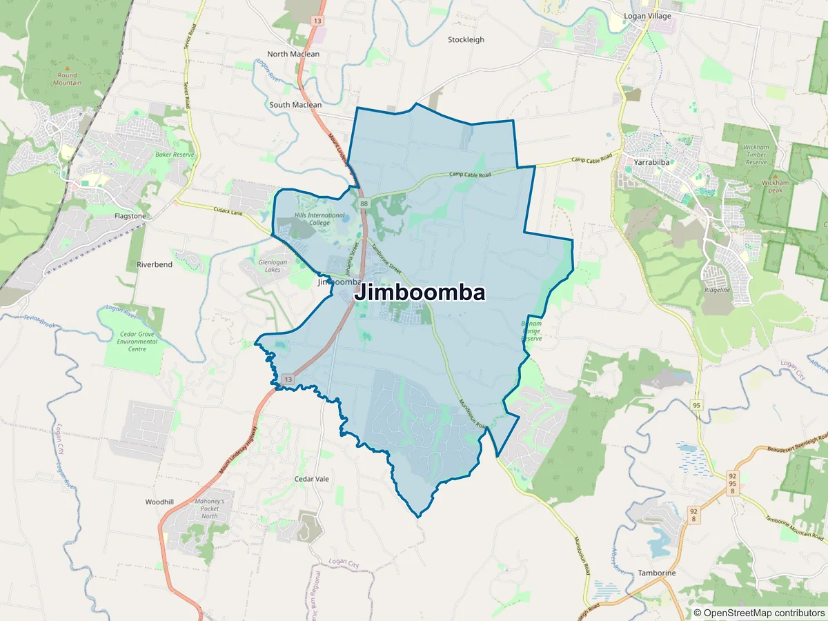 Map of Jimboomba, QLD, Australia