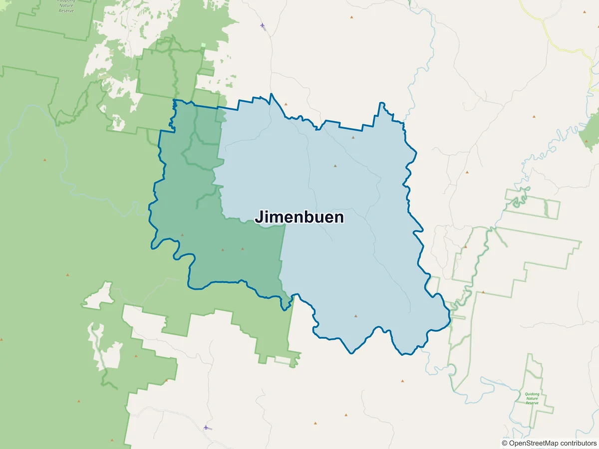 Map of Jimenbuen, NSW, Australia