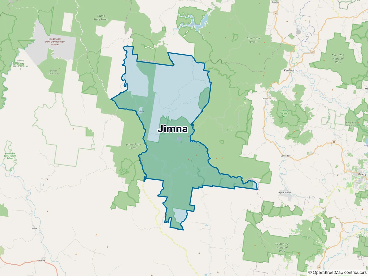 Map of Jimna, QLD, Australia