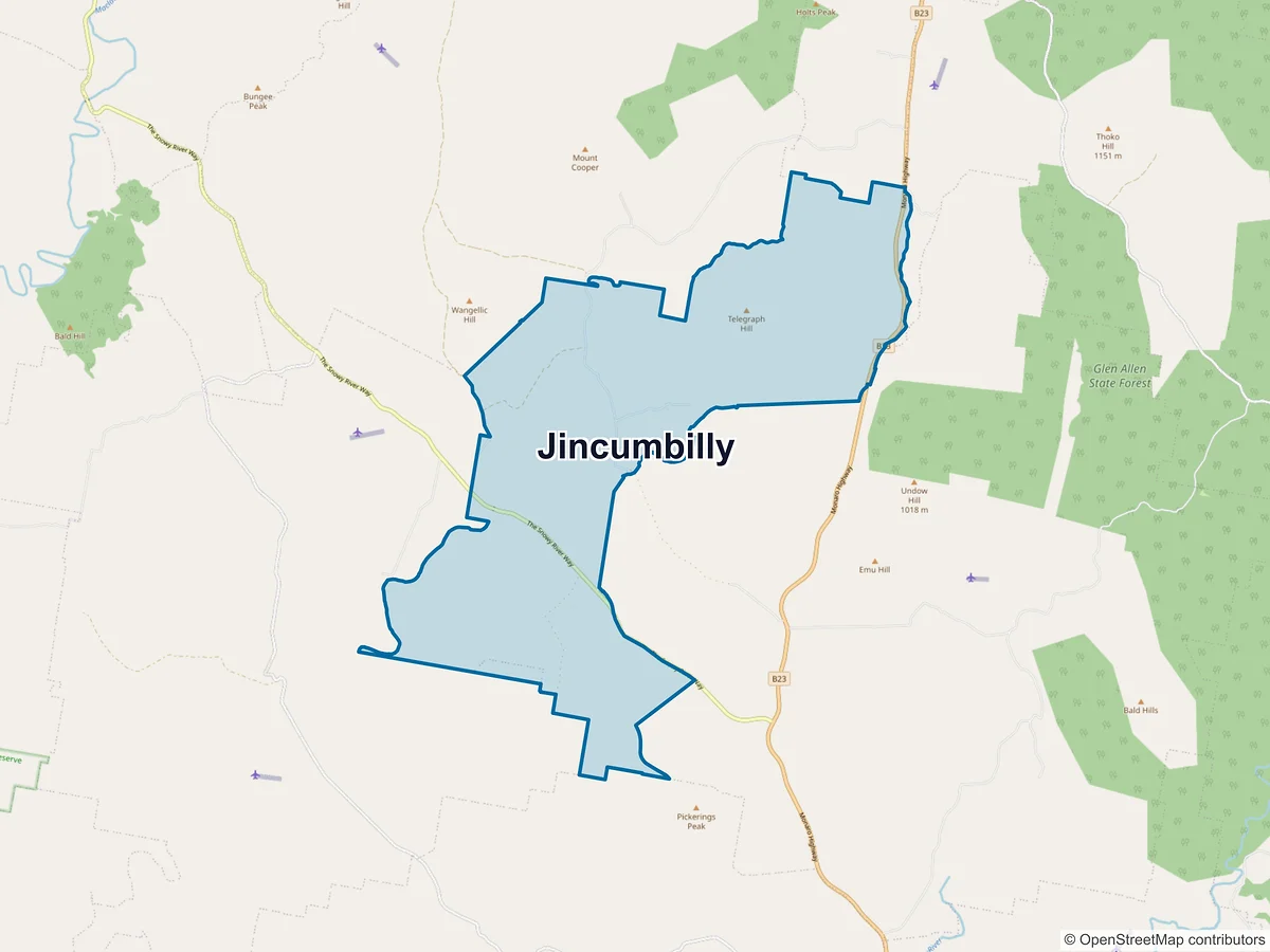 Map of Jincumbilly, NSW, Australia
