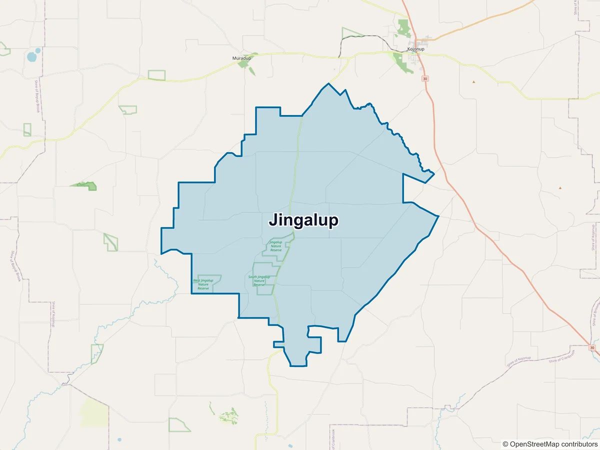 Map of Jingalup, WA, Australia