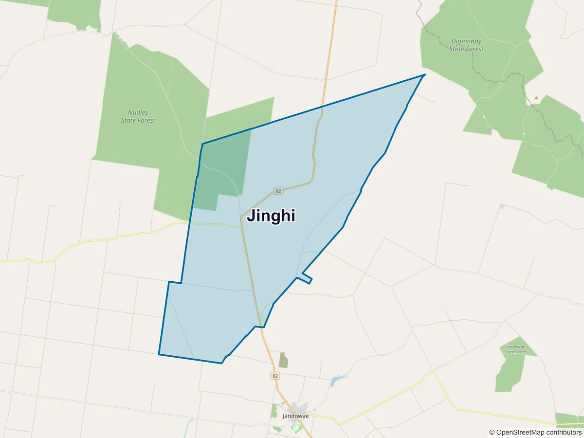Map of Jinghi, QLD, Australia