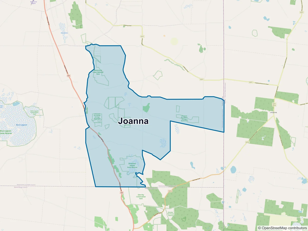Map of Joanna, SA, Australia