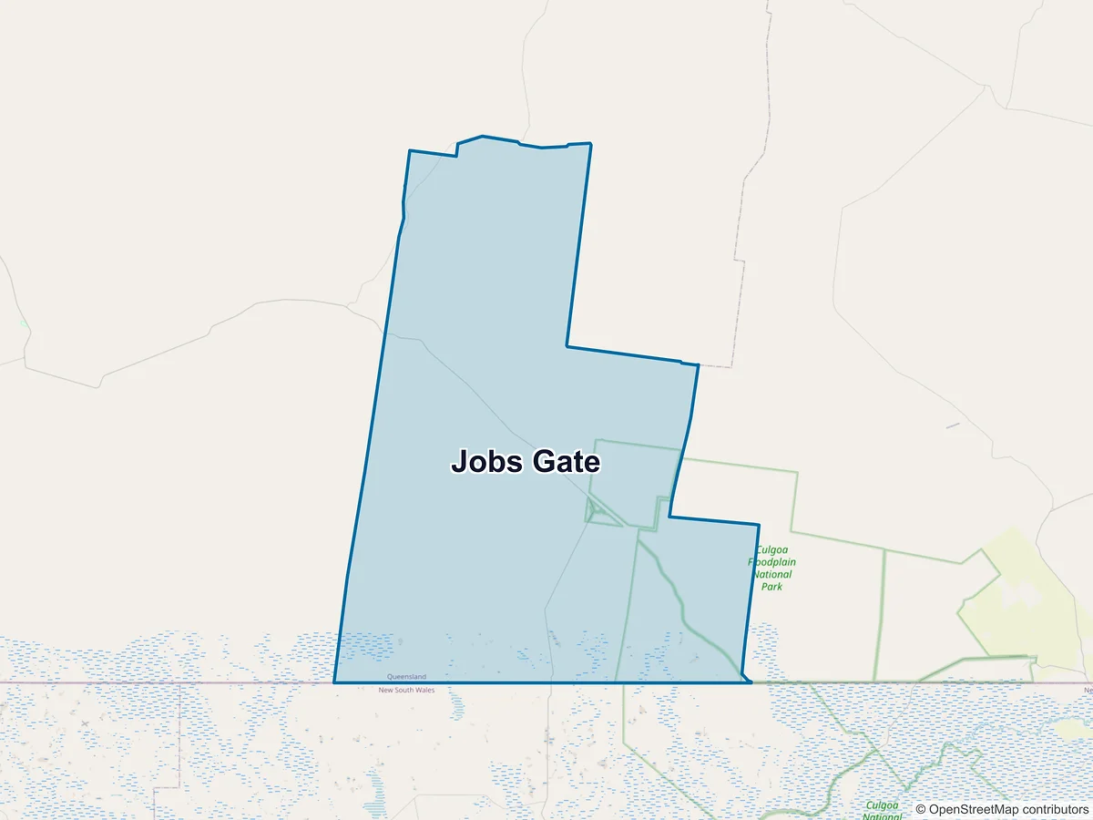 Map of Jobs Gate, QLD, Australia