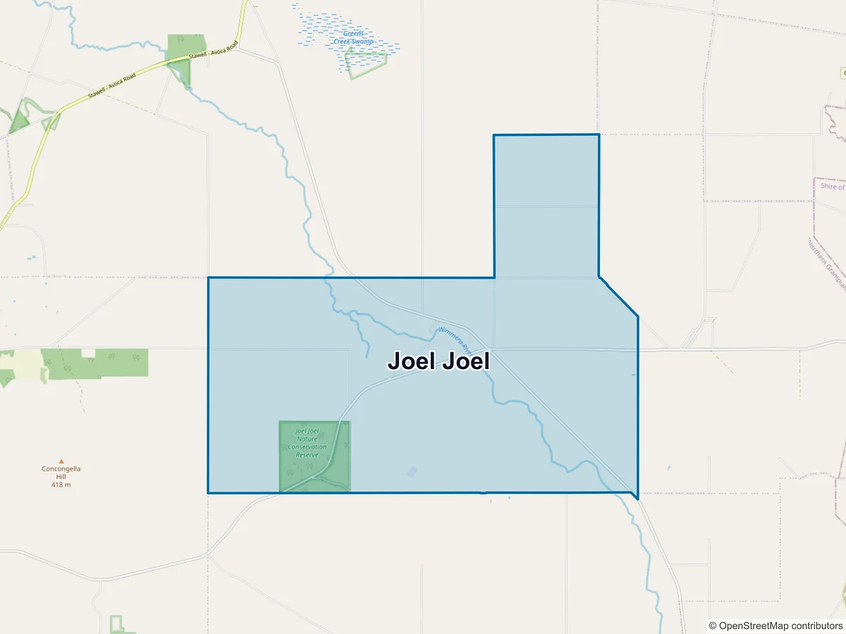 Map of Joel Joel, VIC, Australia
