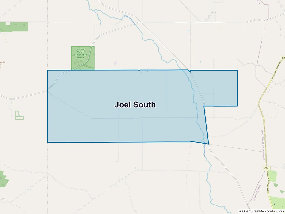 Map of Joel South, VIC, Australia
