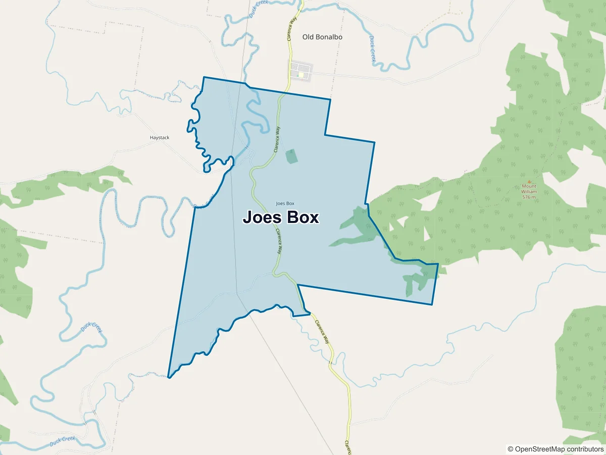 Map of Joes Box, NSW, Australia