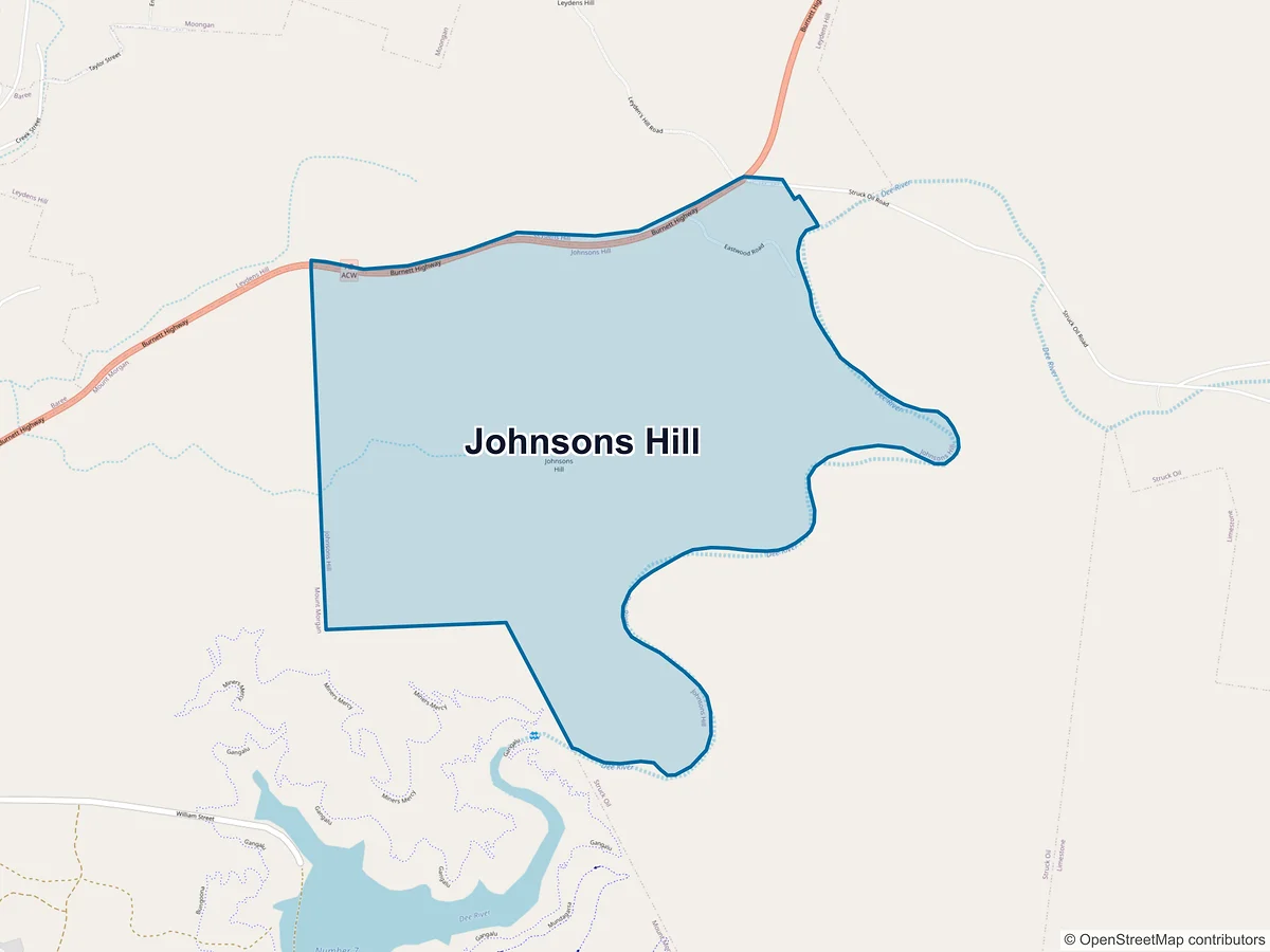 Map of Johnsons Hill, QLD, Australia
