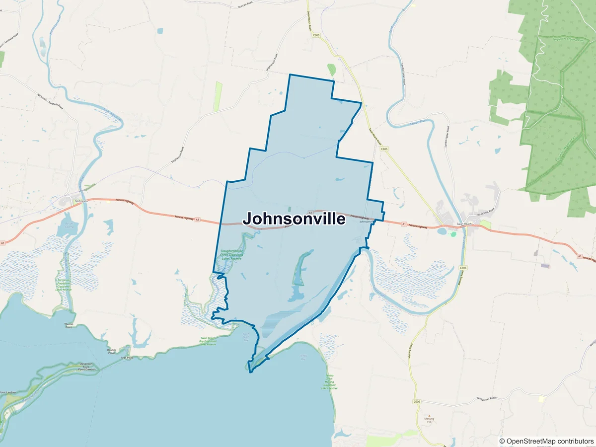 Map of Johnsonville, VIC, Australia