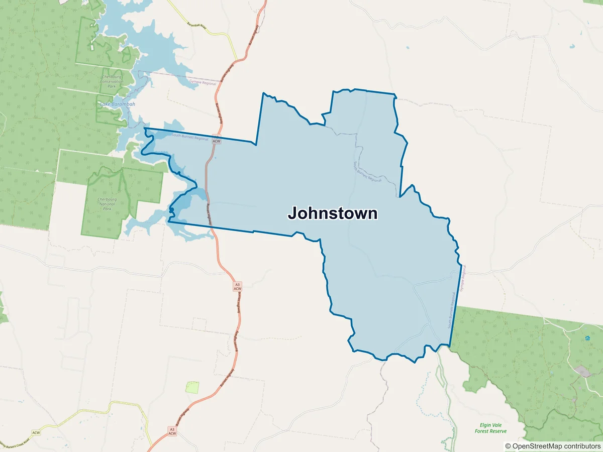 Map of Johnstown, QLD, Australia