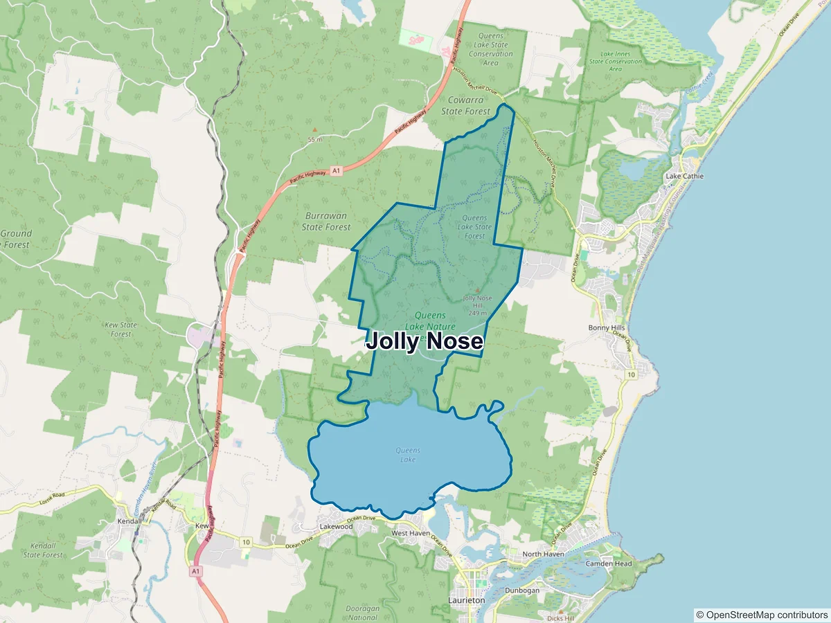 Map of Jolly Nose, NSW, Australia