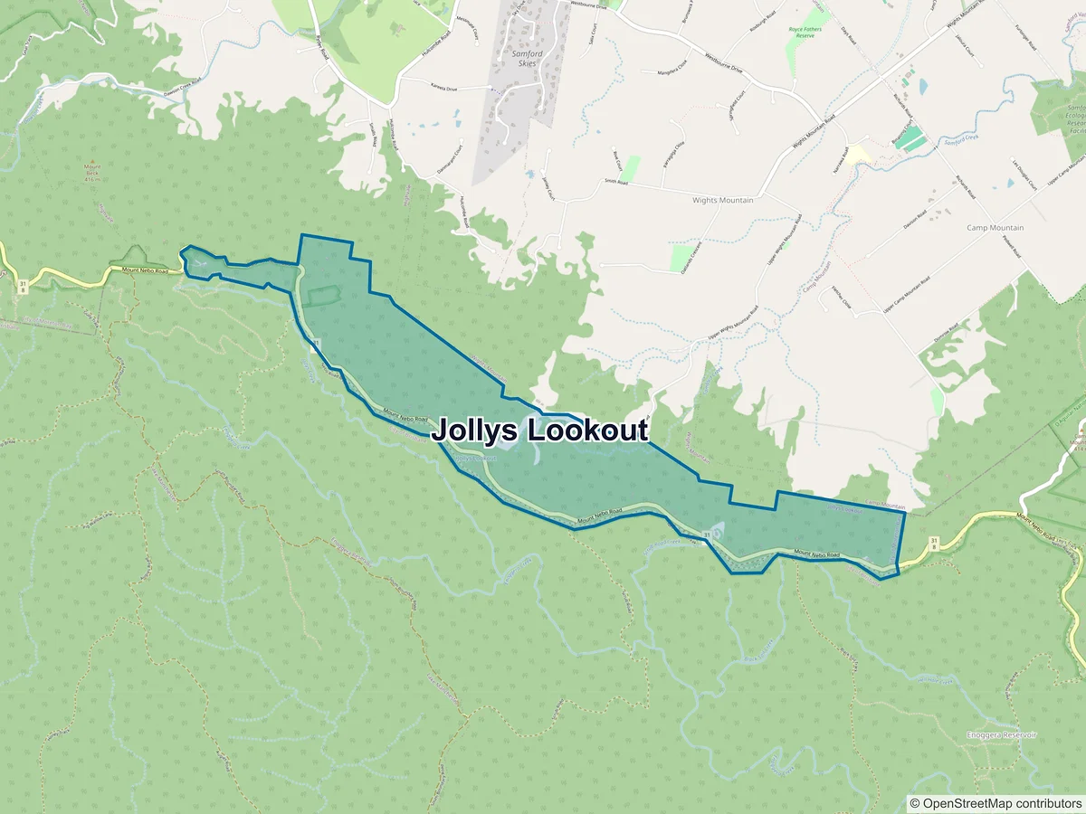 Map of Jollys Lookout, QLD, Australia