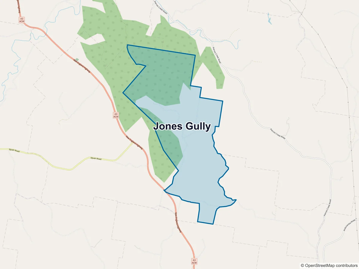 Map of Jones Gully, QLD, Australia