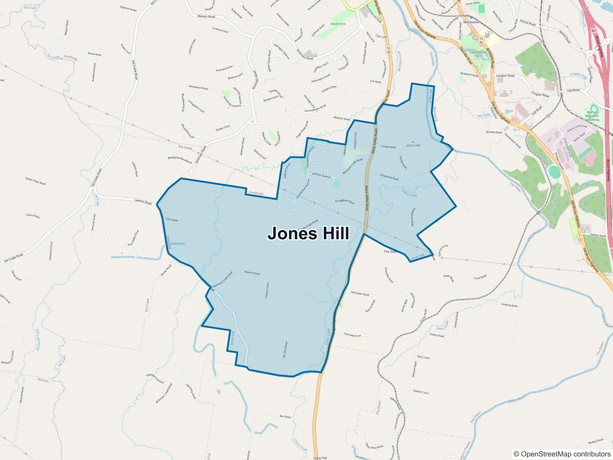 Map of Jones Hill, QLD, Australia
