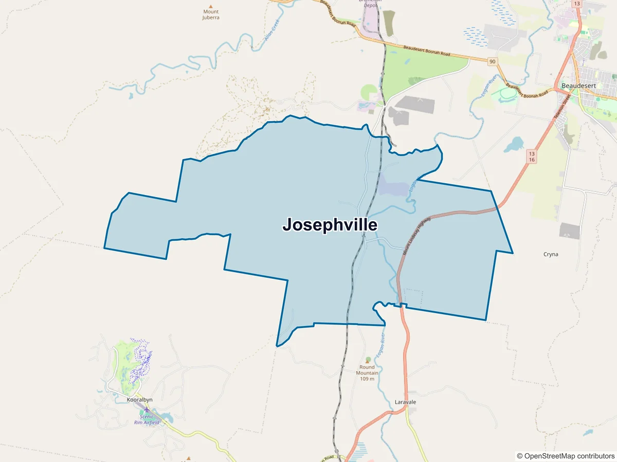 Map of Josephville, QLD, Australia