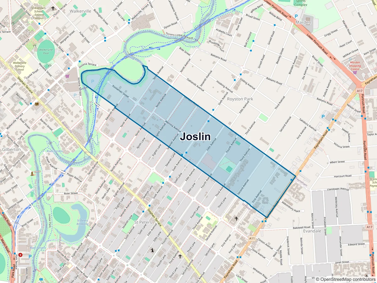 Map of Joslin, SA, Australia