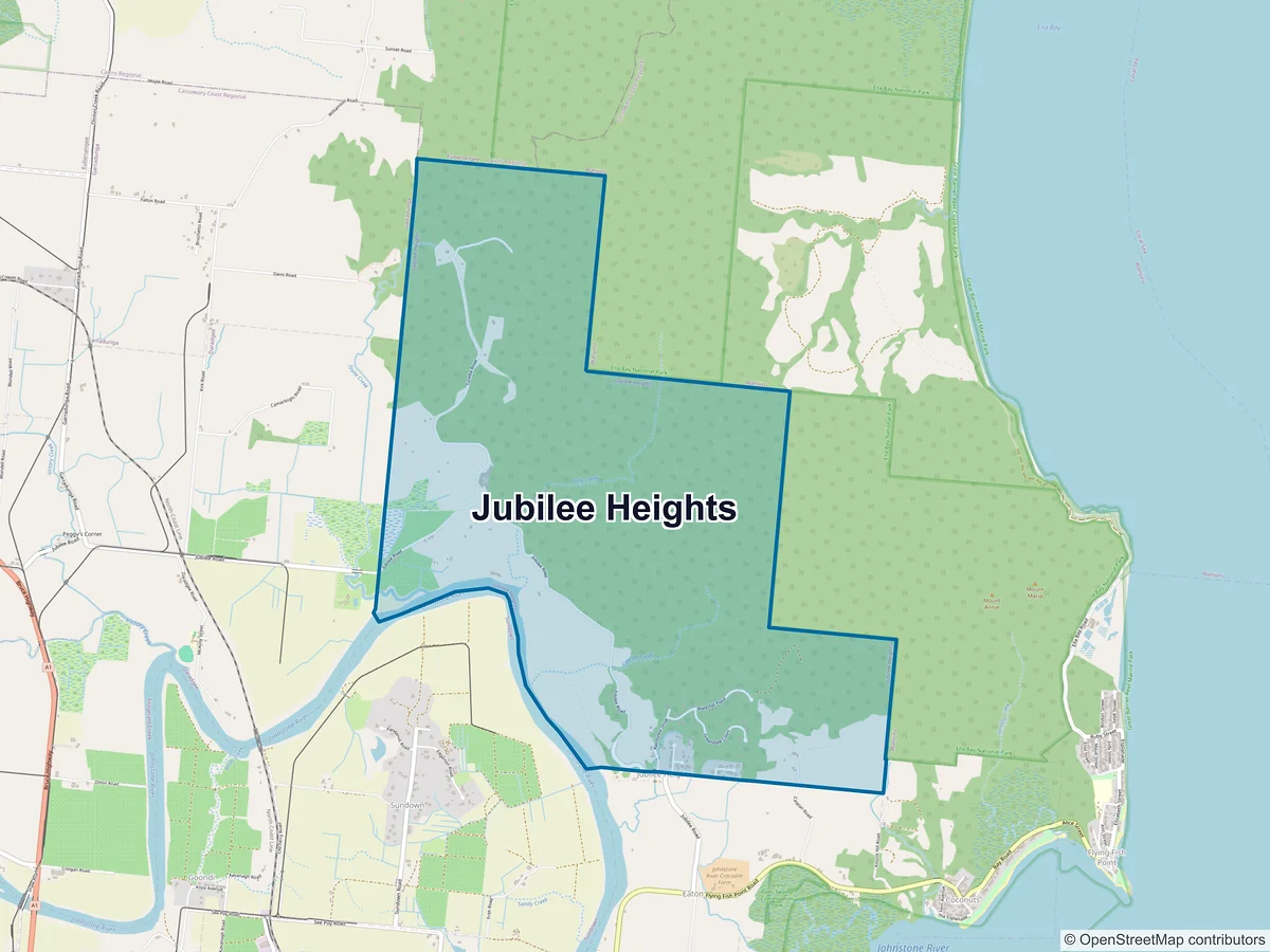 Map of Jubilee Heights, QLD, Australia