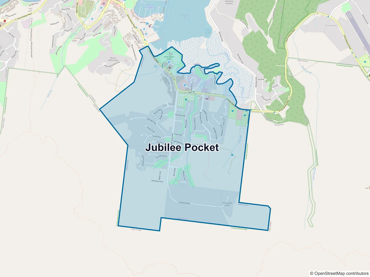 Map of Jubilee Pocket, QLD, Australia