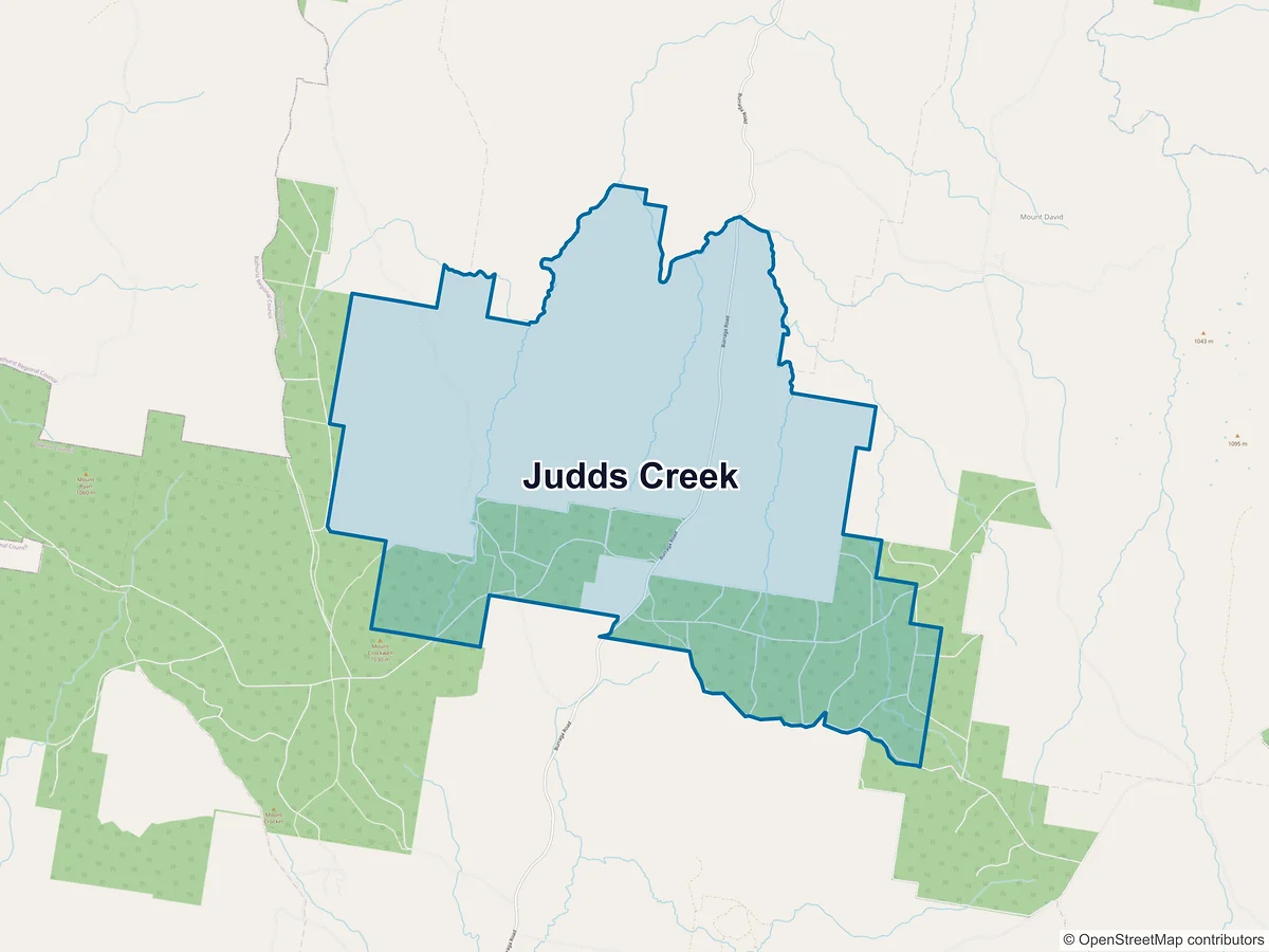 Map of Judds Creek, NSW, Australia