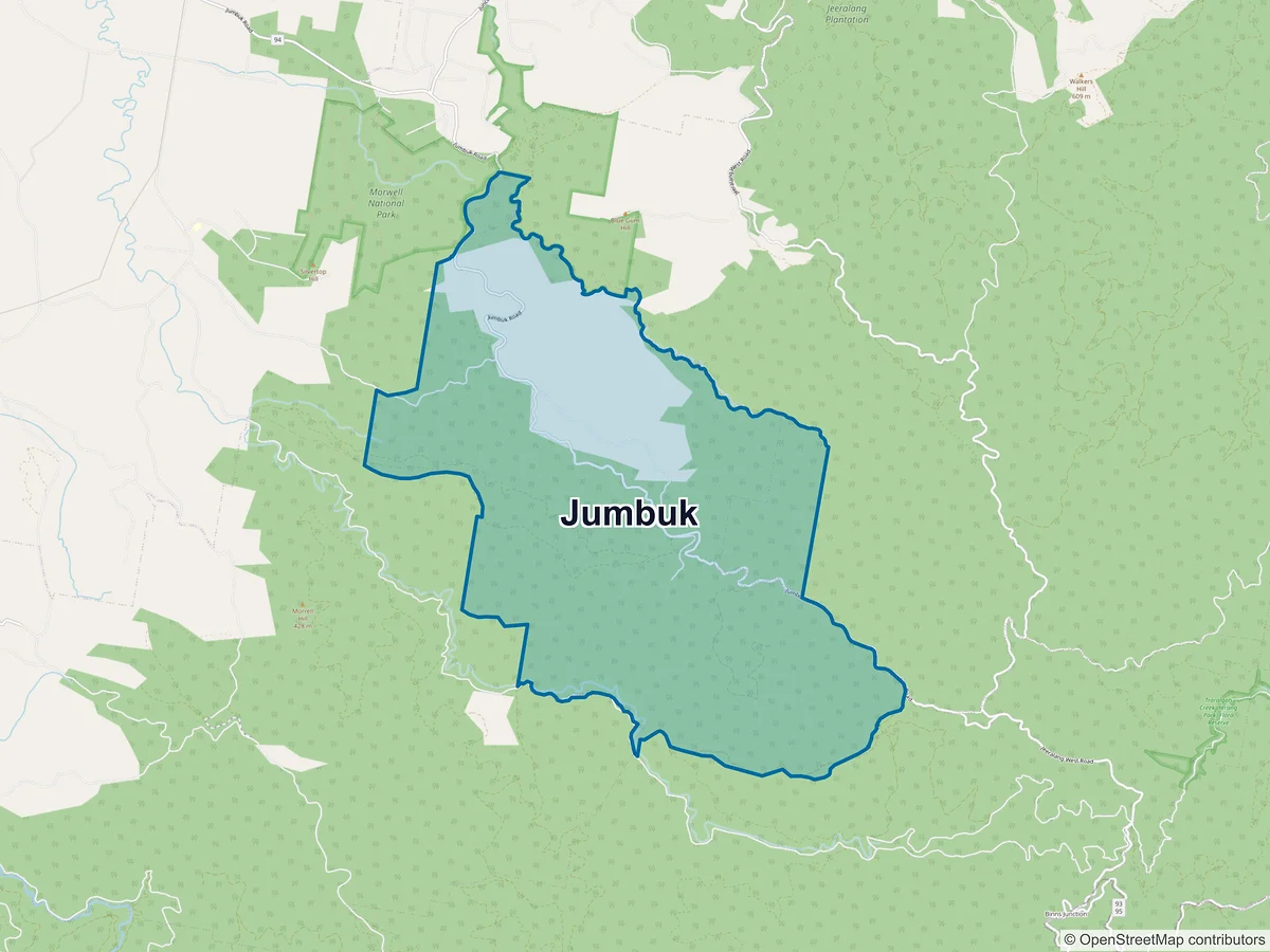 Map of Jumbuk, VIC, Australia