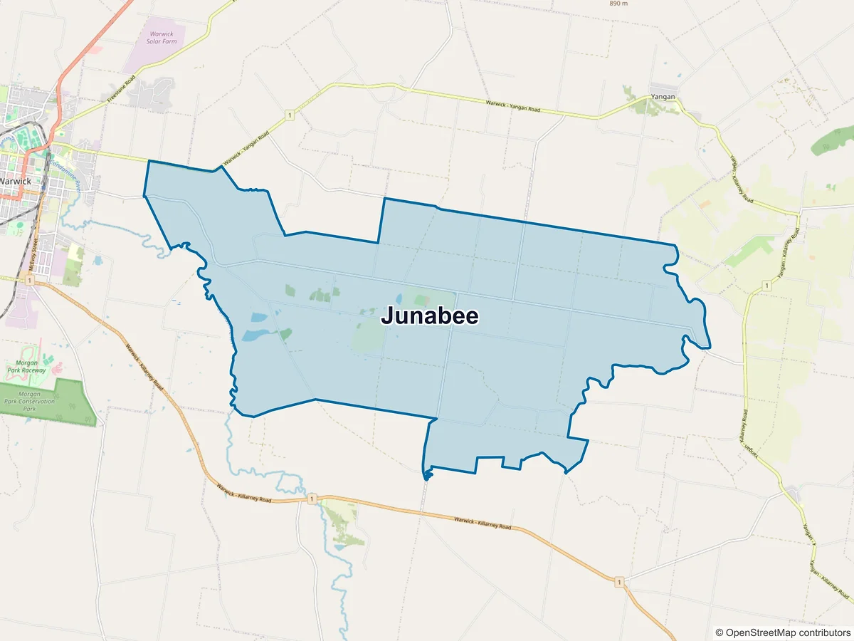 Map of Junabee, QLD, Australia