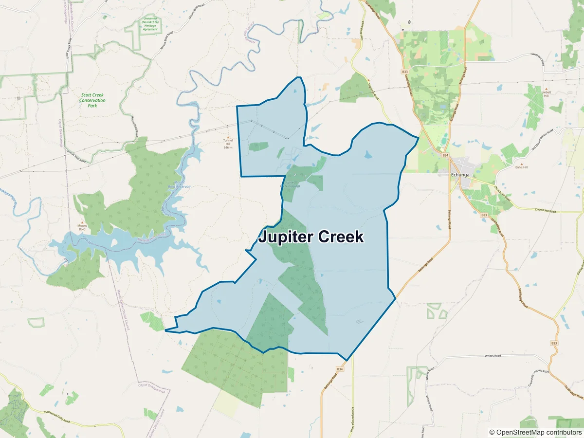 Map of Jupiter Creek, SA, Australia