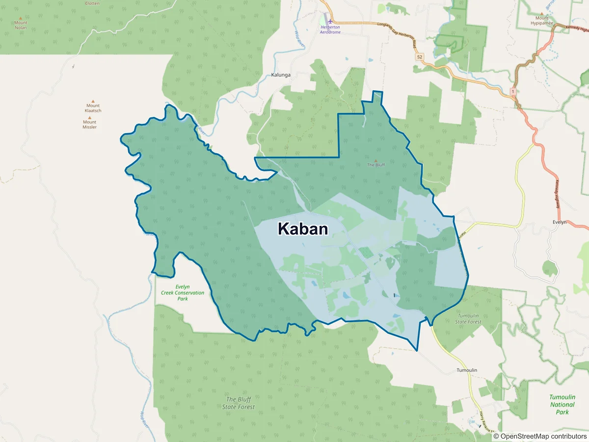 Map of Kaban, QLD, Australia
