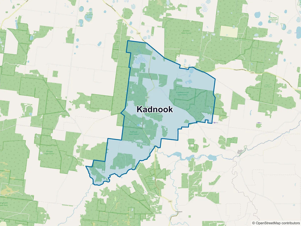 Map of Kadnook, VIC, Australia