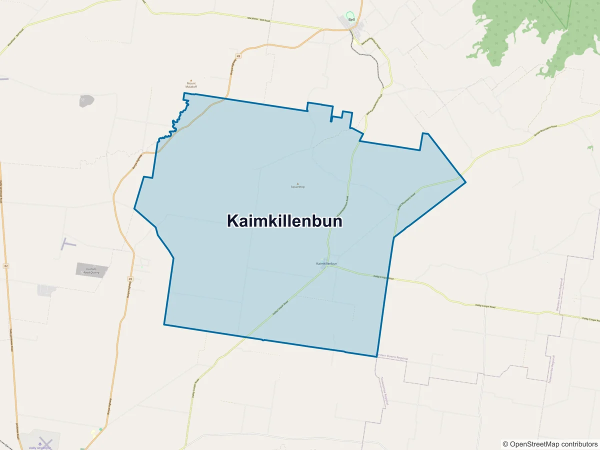 Map of Kaimkillenbun, QLD, Australia