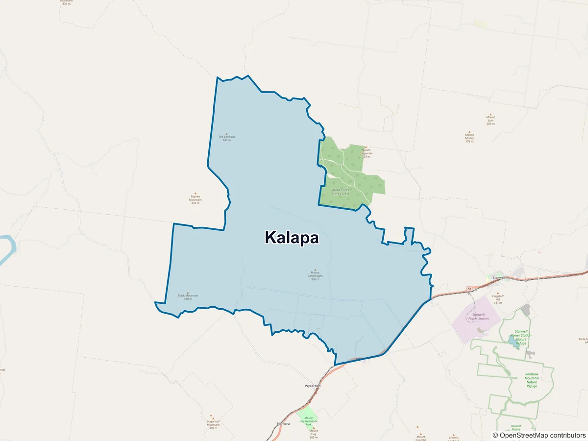 Map of Kalapa, QLD, Australia