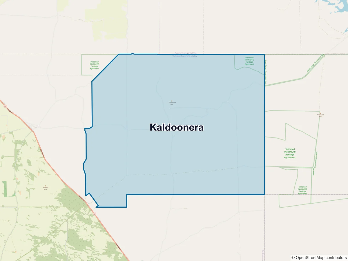 Map of Kaldoonera, SA, Australia