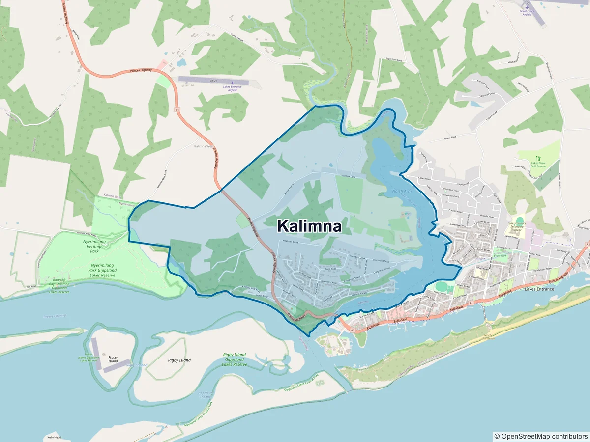 Map of Kalimna, VIC, Australia