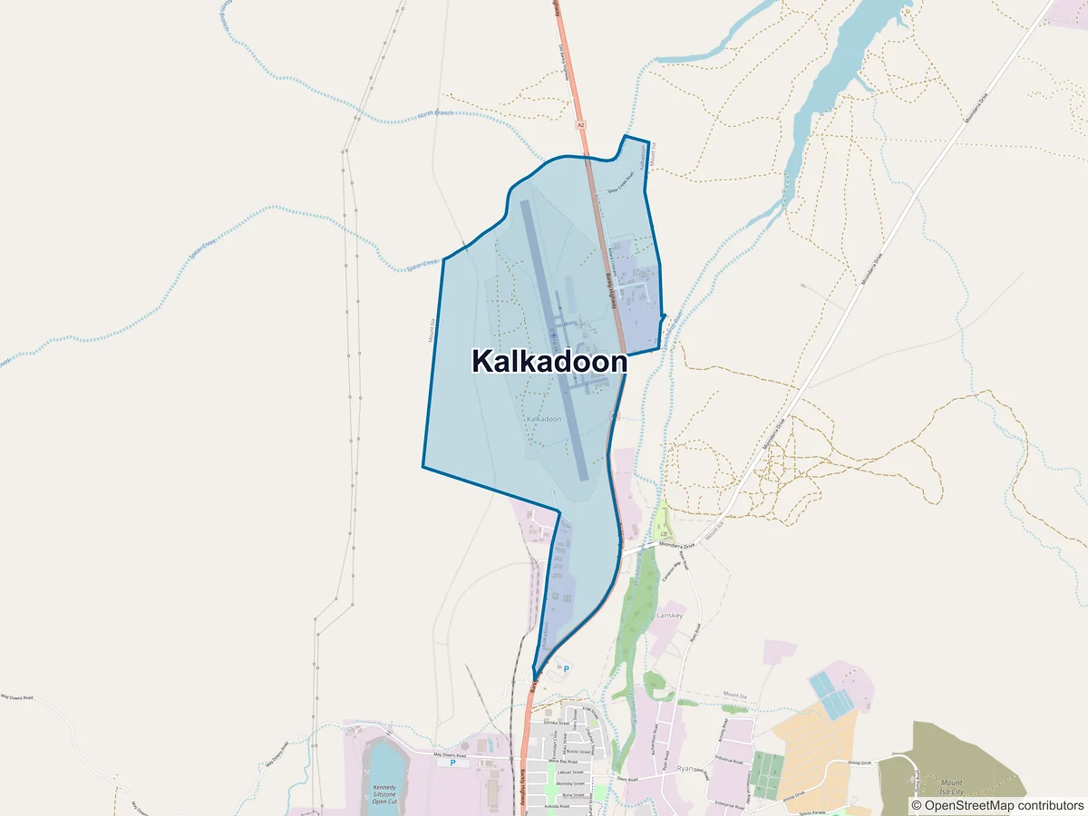 Map of Kalkadoon, QLD, Australia