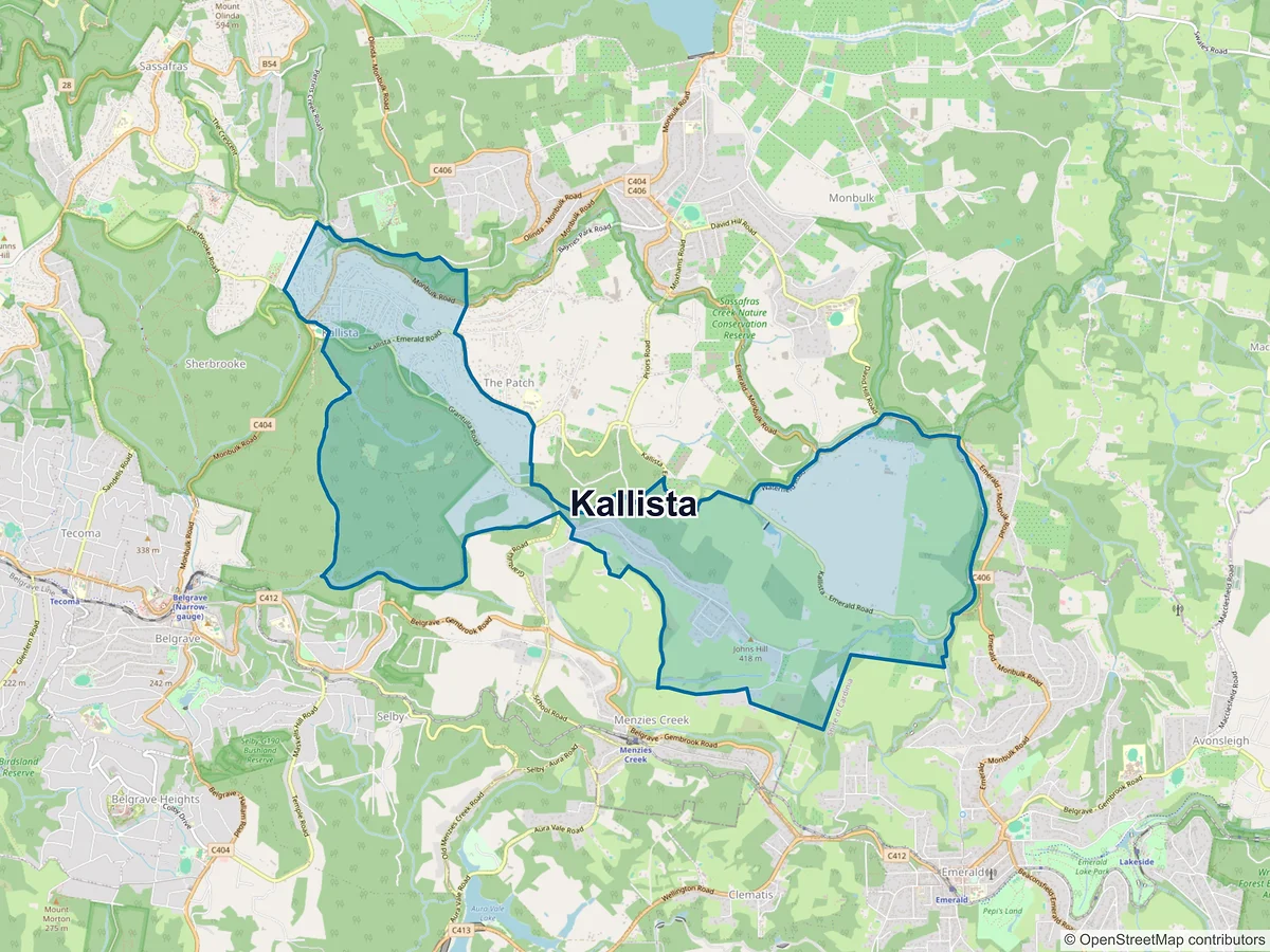 Map of Kallista, VIC, Australia