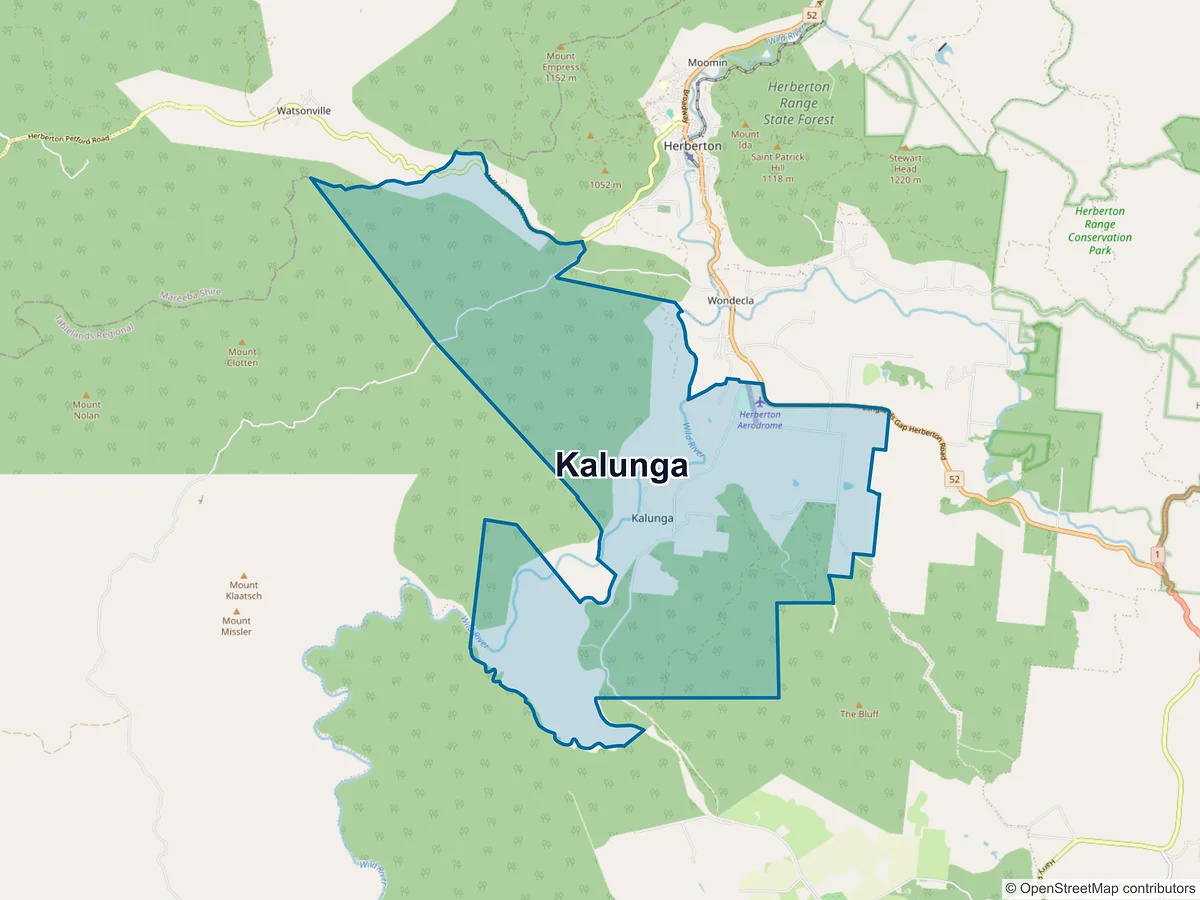 Map of Kalunga, QLD, Australia