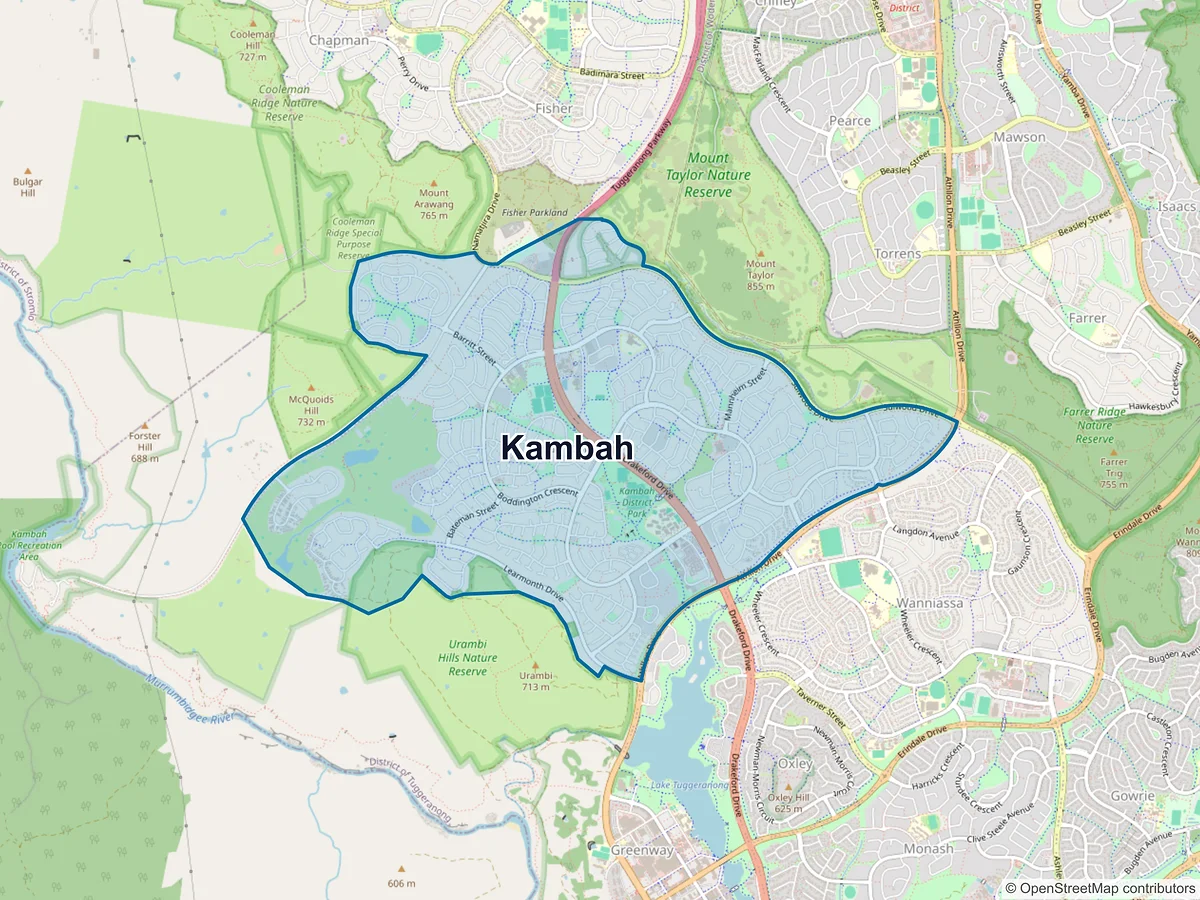 Map of Kambah, ACT, Australia