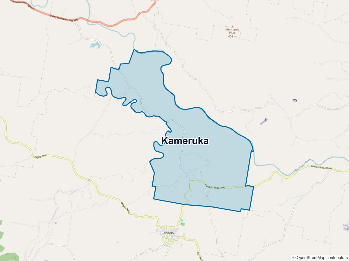 Map of Kameruka, NSW, Australia