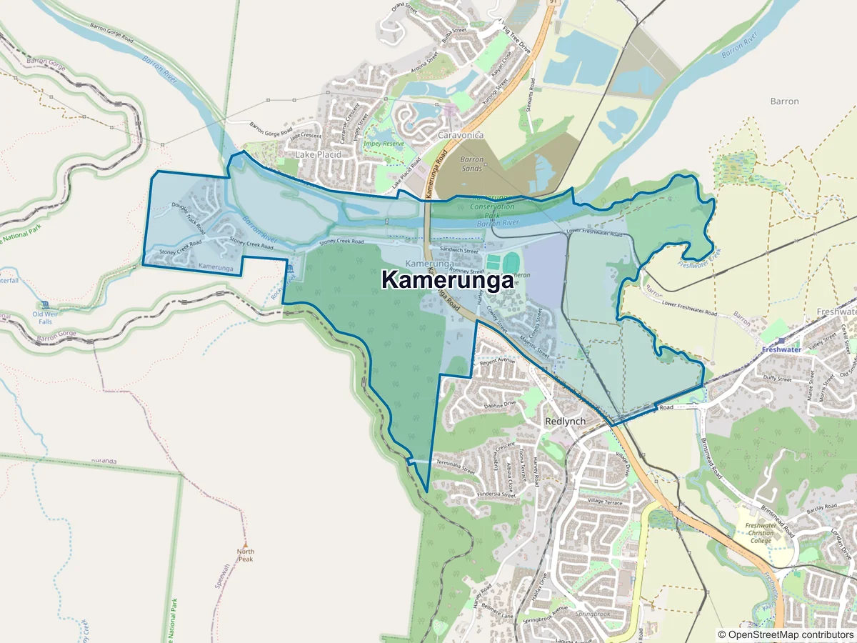 Map of Kamerunga, QLD, Australia