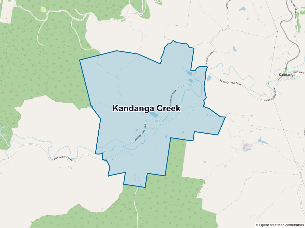 Map of Kandanga Creek, QLD, Australia