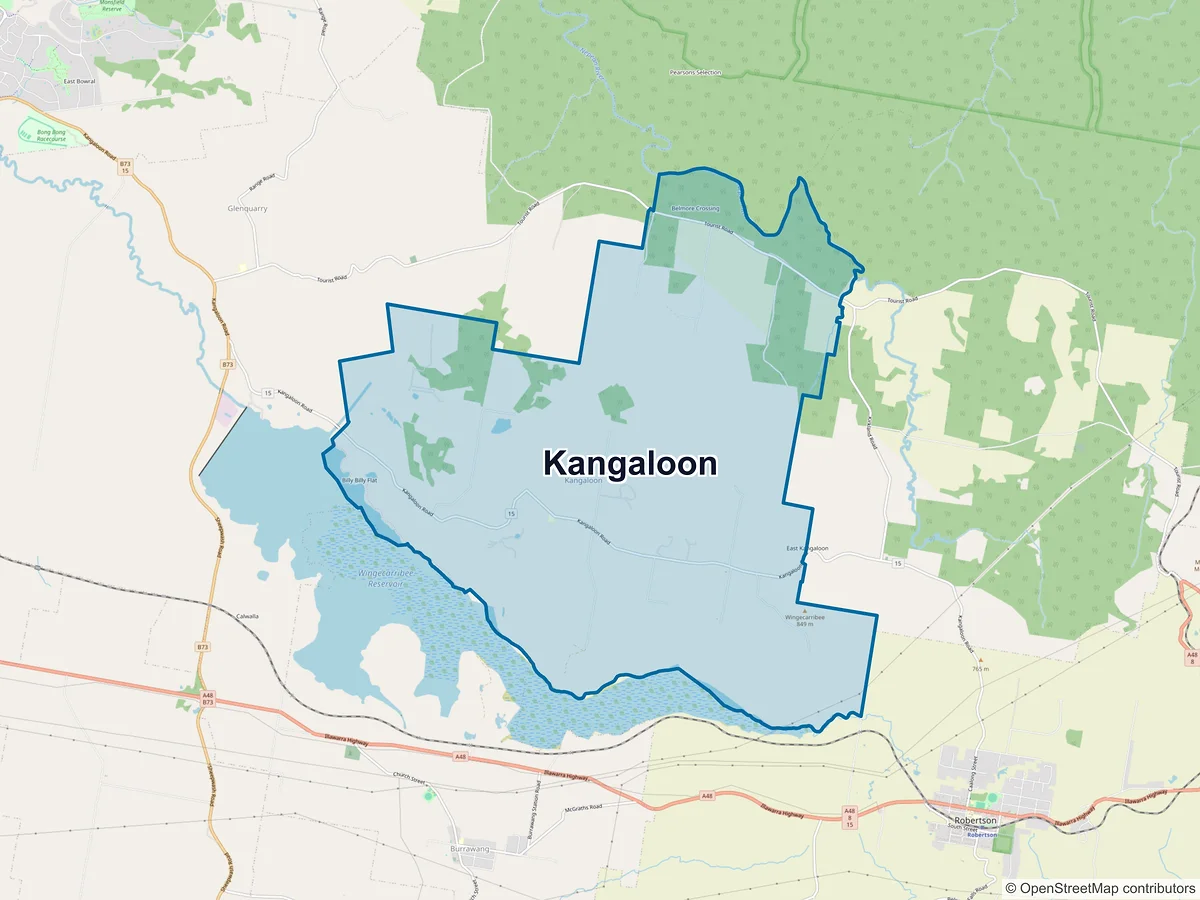 Map of Kangaloon, NSW, Australia