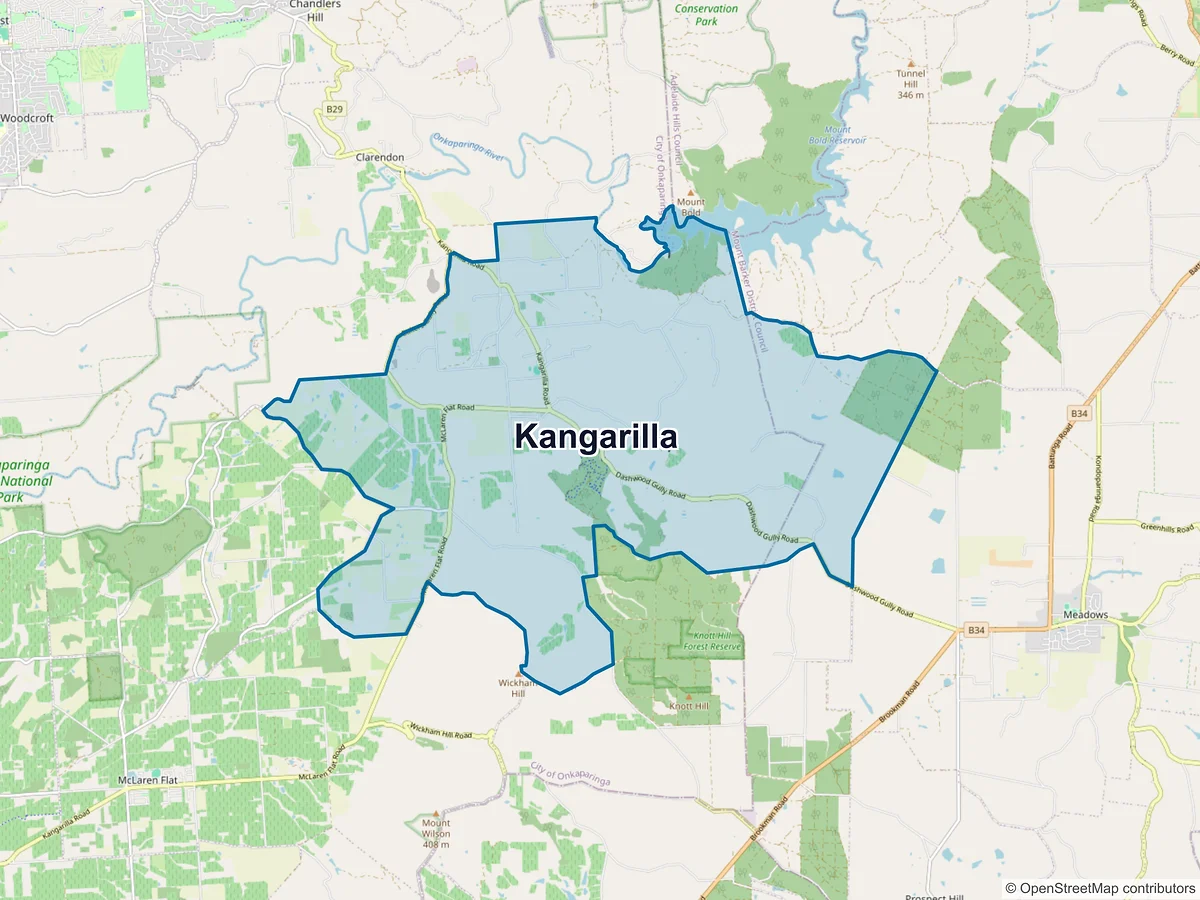 Map of Kangarilla, SA, Australia