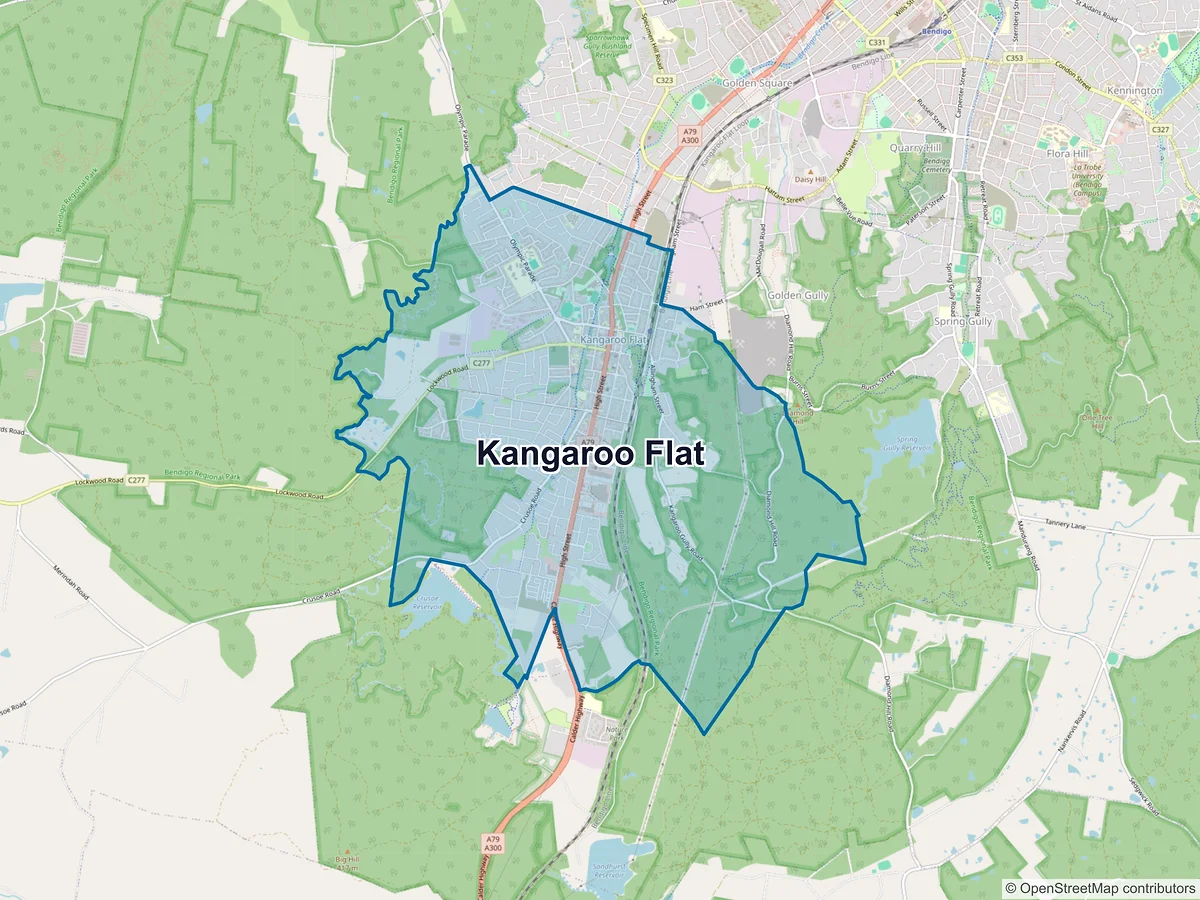 Map of Kangaroo Flat, VIC, Australia
