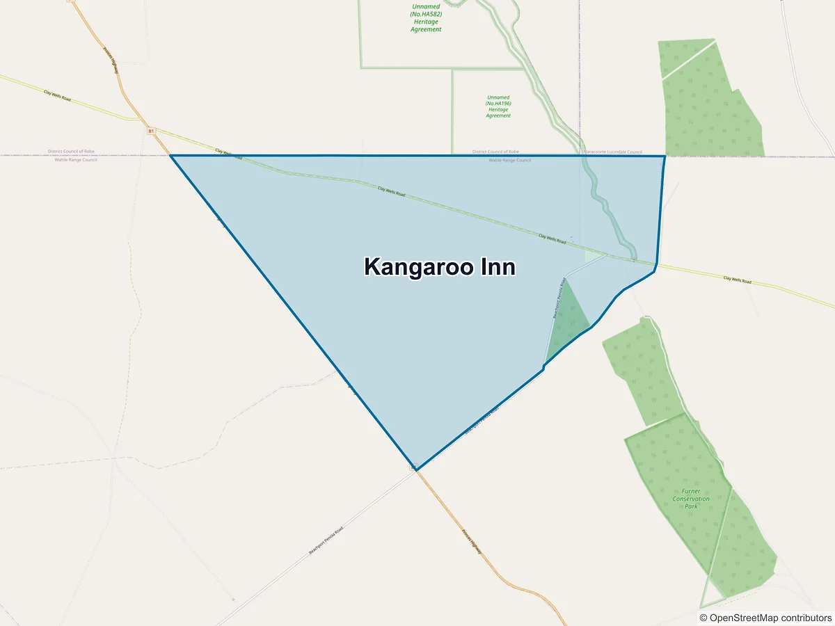 Map of Kangaroo Inn, SA, Australia