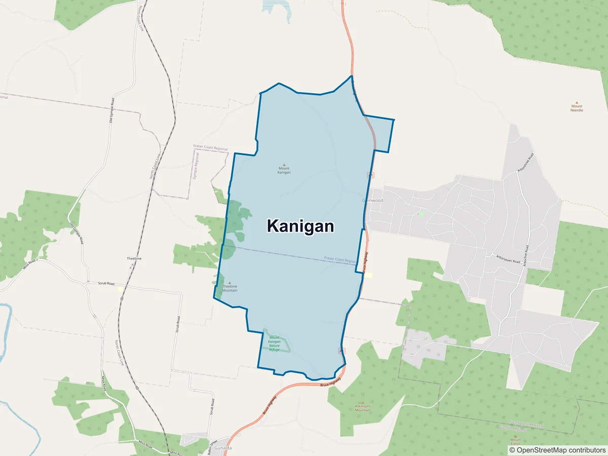 Map of Kanigan, QLD, Australia