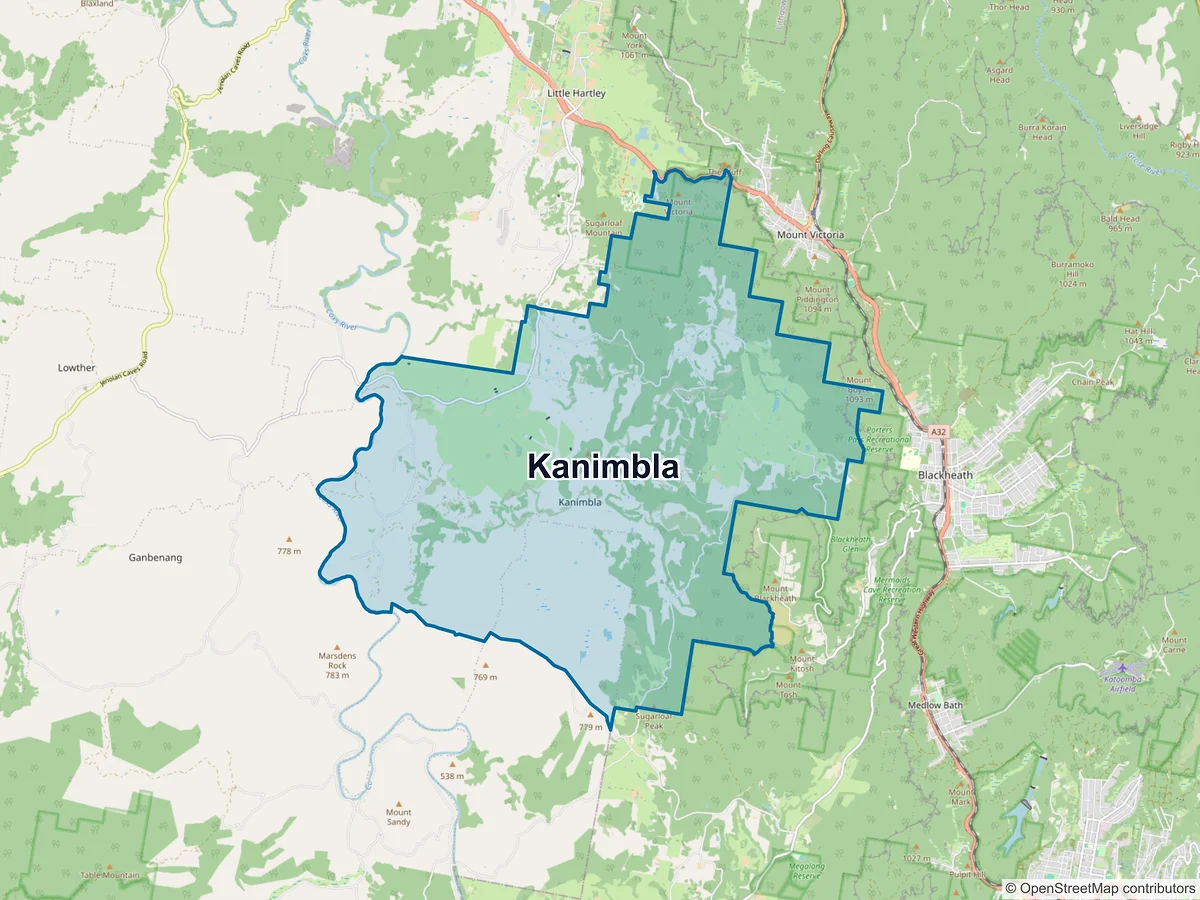 Map of Kanimbla, NSW, Australia