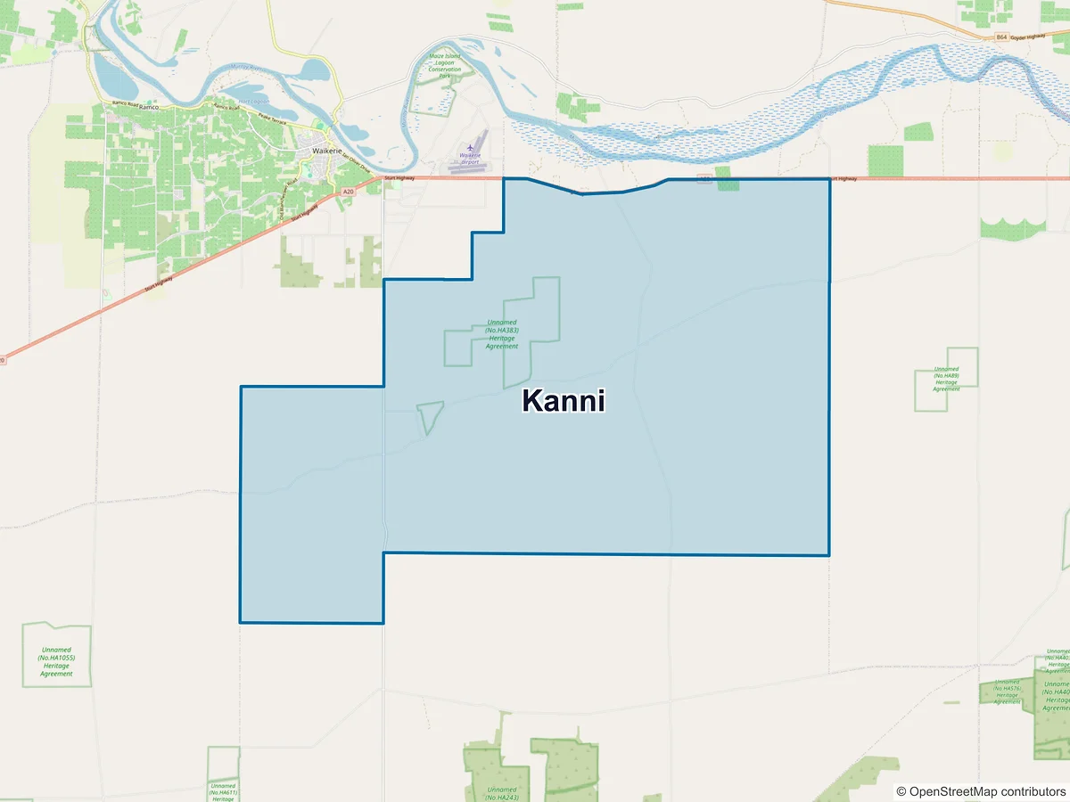 Map of Kanni, SA, Australia