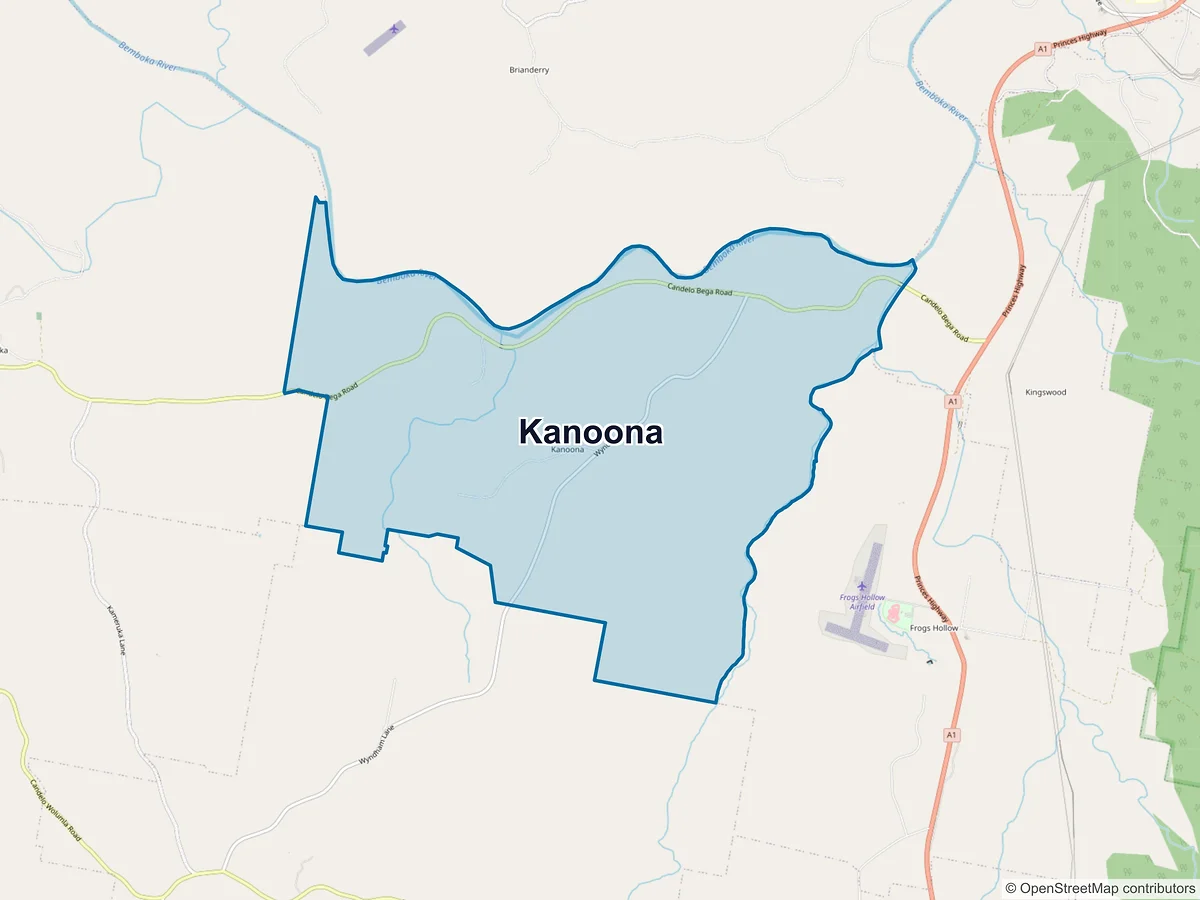 Map of Kanoona, NSW, Australia