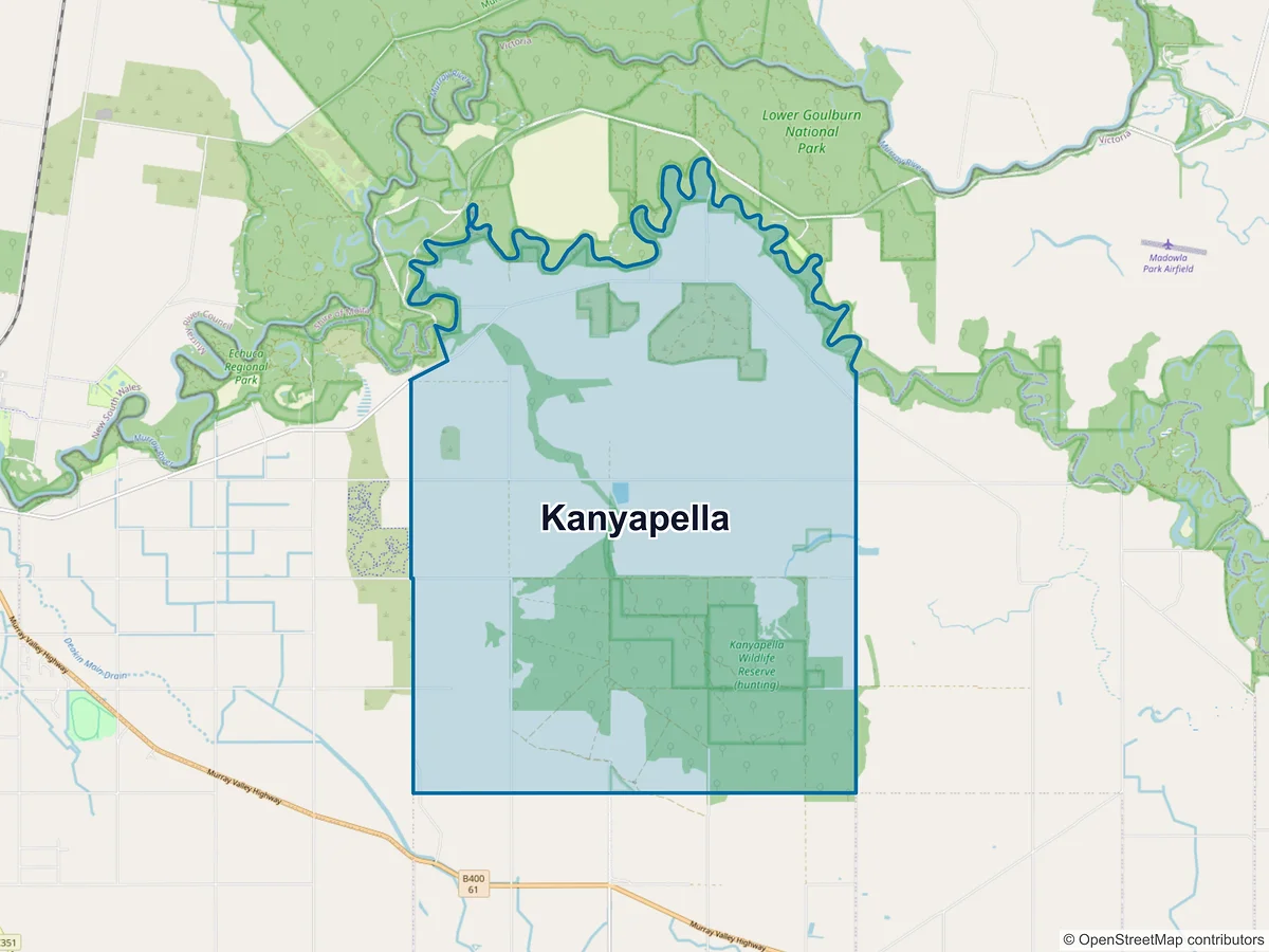 Map of Kanyapella, VIC, Australia